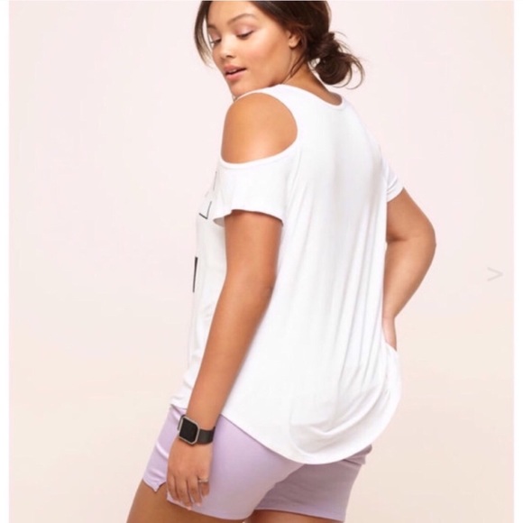 Loralette Cold Shoulder Short Sleeve Graphic Tee - Picture 3 of 3